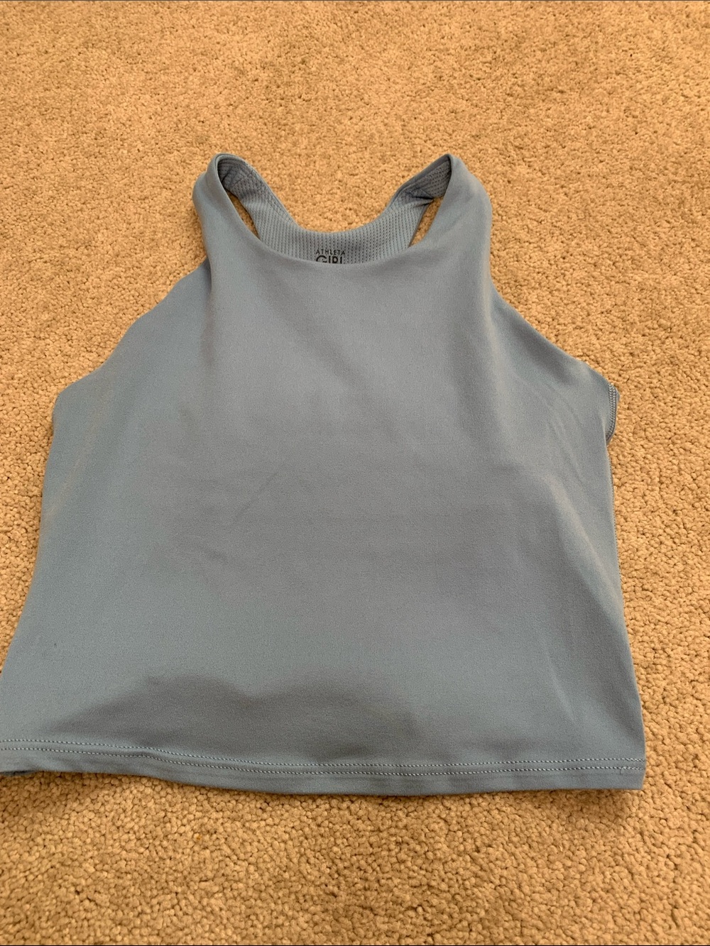 Athleta girl blue tank top crop